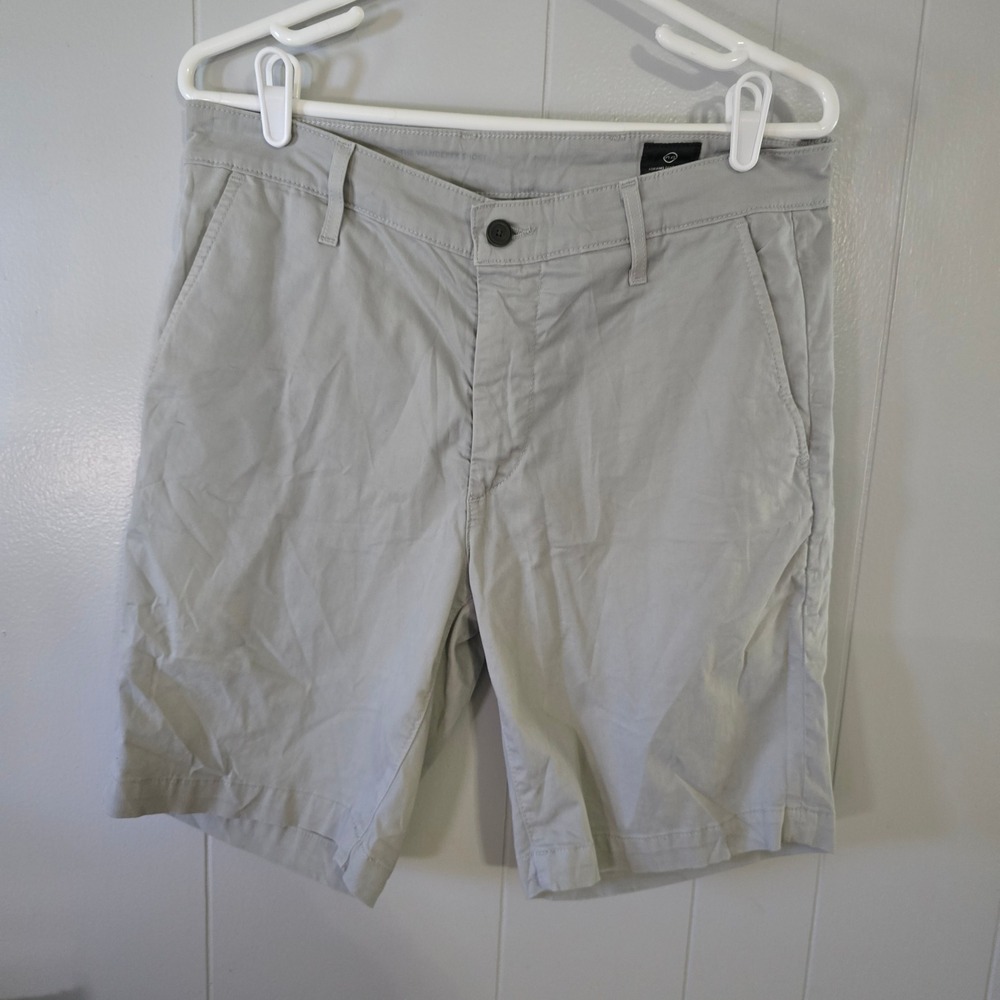 AG Adriano Goldschmied Chino Shorts‎ Mens 32R Gray Flat Front Cotton Casual